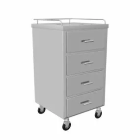 Hospital Equipment Medical Cart 3d model