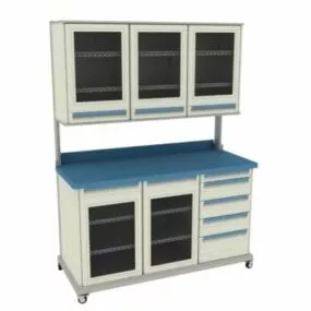 Hospital Equipment Utility Cart 3d model