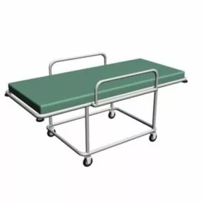 Single Hospital Vehicle Bed 3d model