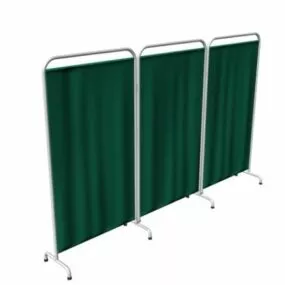 Hospital Equipment Ward Folding Screen 3d model
