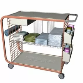 Hospital Equipment Ward Utility Cart 3d model
