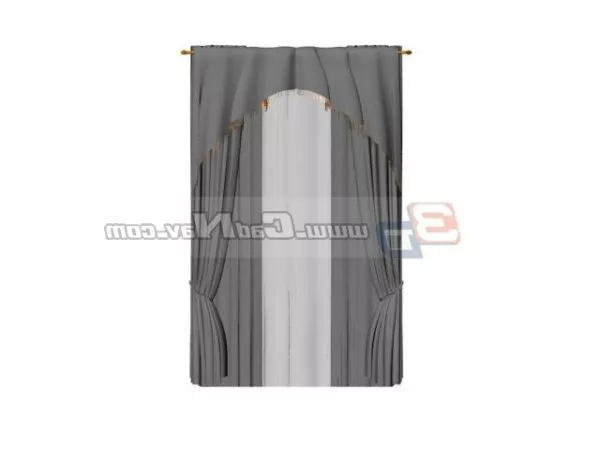 Hotel Window Curtain And Sheer Drapery 3d model Hotel Window Curtain And Sheer Drapery 3d model