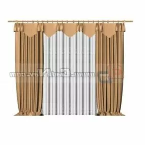 Hotel Drape Blackout Window Curtain 3d model
