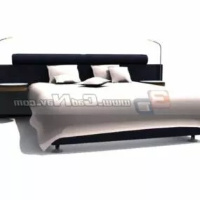 Hotel Furniture King Size Bed 3d model