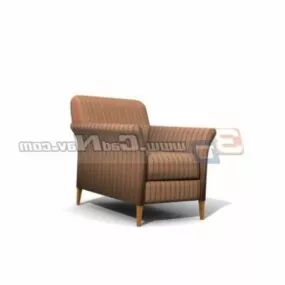 Hotel Furniture Brown Leather Sofa Chair 3d model