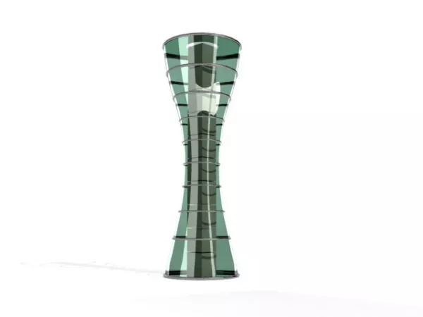 Cylinder Column Carved Style 3d model