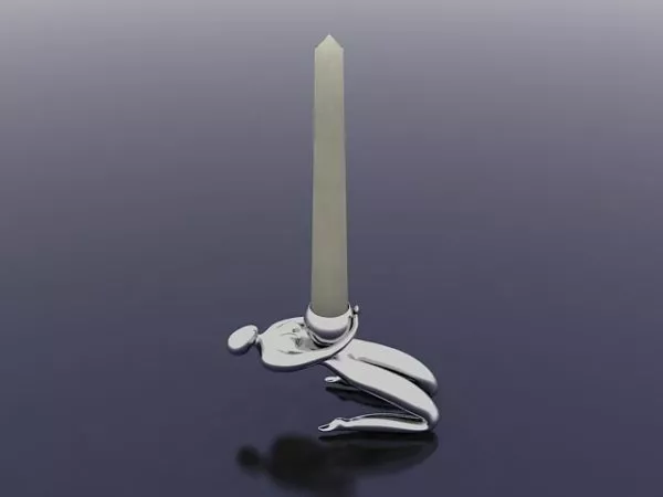 Group Of Candles Lowpoly 3d model