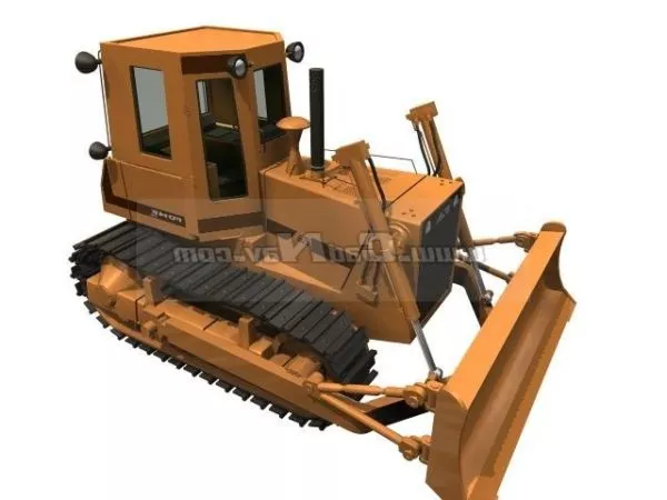 Old Bulldozer Truck 3d model