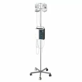 Hospital Iv Drip Stand With Bag 3d model
