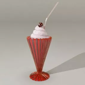 Purple Ice Cream 3d model