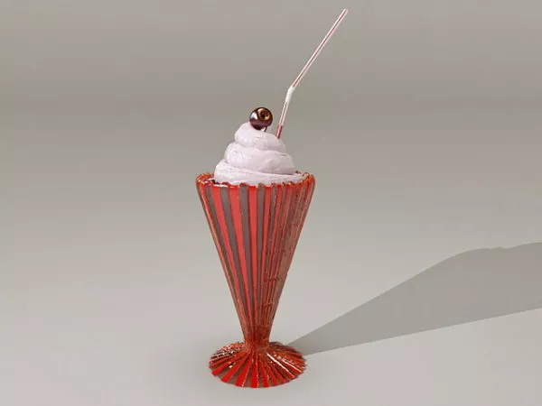 Frozen Ice Cream 3d model