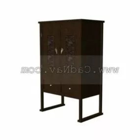Home Furniture Antique Wardrobe 3d model