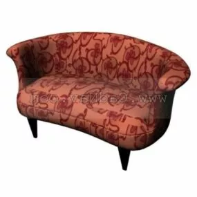 Home Fabric Love Seat Modern Design 3d model