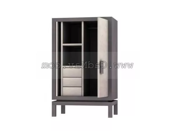 White Wardrobe Ikea 3d model