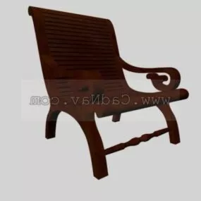 Home Furniture Barwood Armchair 3d model