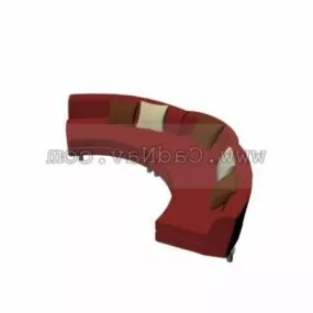 Home Furniture Curved Sofa Seats 3d model