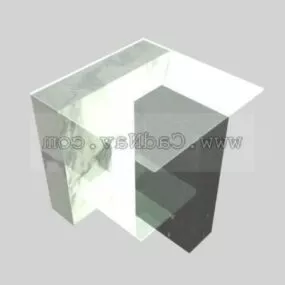 Home Glass Side Table Modern Design 3d model
