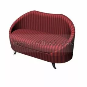 Home Furniture Two-seater Settee 3d model