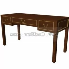 Home Furniture Wooden Desk 3d model