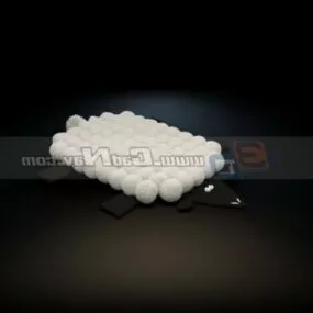 Imitation Lambskin Fashion Rug 3d model
