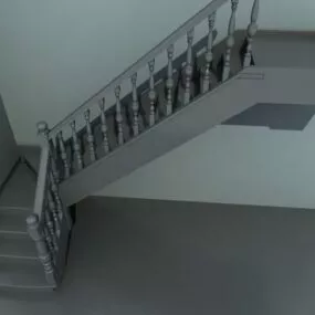 Home Indoor Corner Stairs 3d model