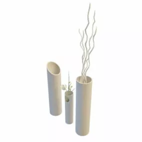 Indoor Decorative Vases Set 3d model