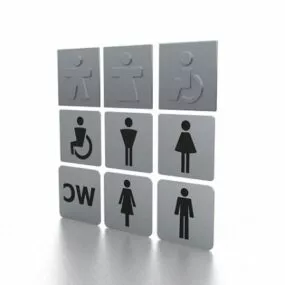 Office Indoor Sign Board 3d model
