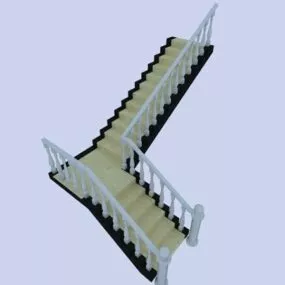 Indoor Home Staircase 3d model