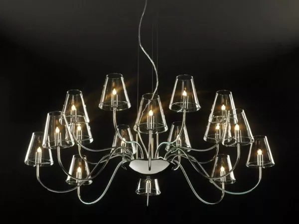 Electric Industrial Glass Chandelier 3d model Electric Industrial Glass Chandelier 3d model