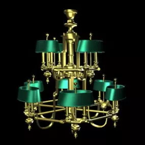 Industrial Rustic Chandelier Light 3d model