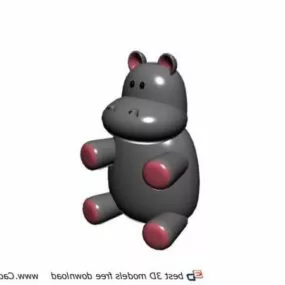 Inflatable Cartoon Hippo Toy 3d model
