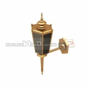 Interior Design Antique Metal Wall Light 3d model
