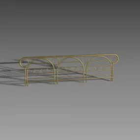 Interior Home Brass Handrail 3d model