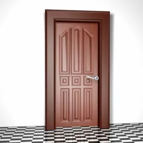 Wooden Apartment Interior Door 3d model