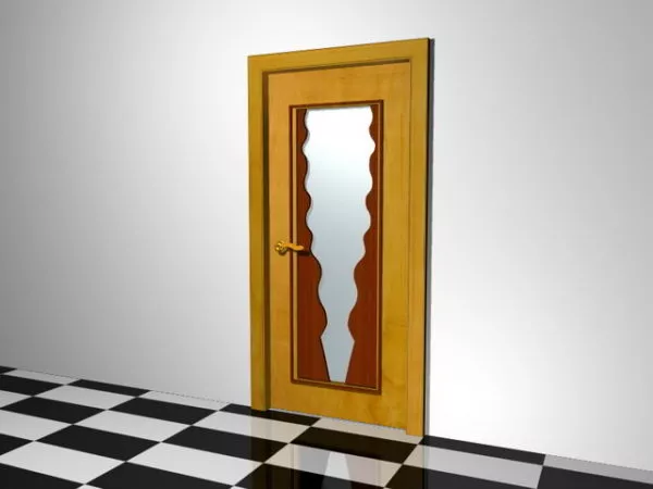 Interior Door Wood Glass Material 3d model Interior Door Wood Glass Material 3d model