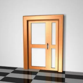 Interior Home Door With Lites 3d model