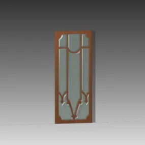 Home Interior Glass Door Inserts 3d model