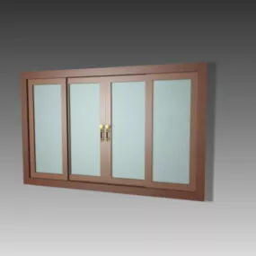 Interior Door Glass Partition Furniture 3d model