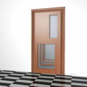 Home Decor Interior Glazed Door 3d model