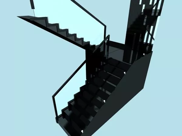 High Step Staircase 3d model