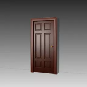 Wood Interior Office Door 3d model
