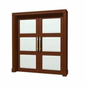 Office Main Door With Glass 3d model