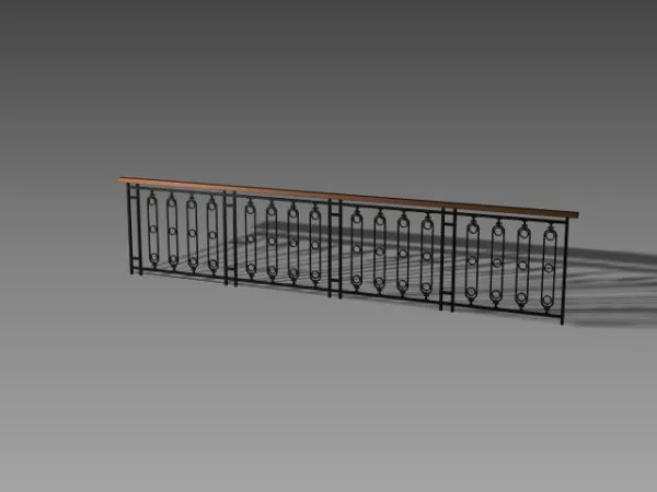 Interior Railing 3d model Interior Railing 3d model