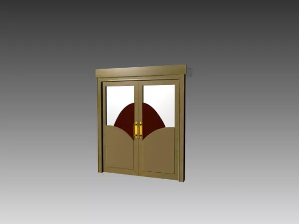 Wood School Door Design 3d model Wood School Door Design 3d model