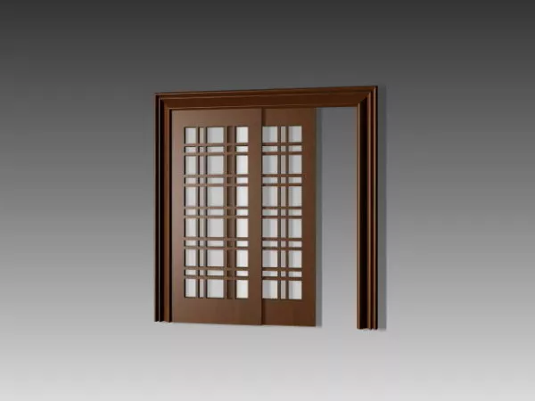 Wooden Interior Sliding Doors 3d model Wooden Interior Sliding Doors 3d model