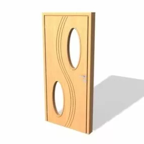 Interior Wood Door Furniture 3d model
