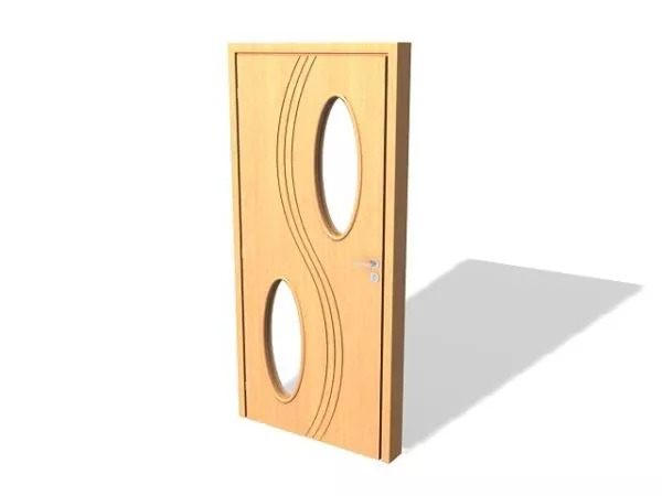Interior Wood Door Furniture 3d model Interior Wood Door Furniture 3d model