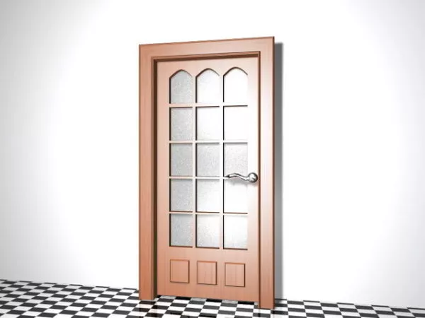 Home Interior Wood Glazed Door 3d model Home Interior Wood Glazed Door 3d model
