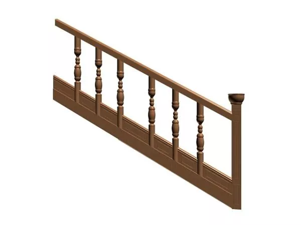 European Handrail 3d model