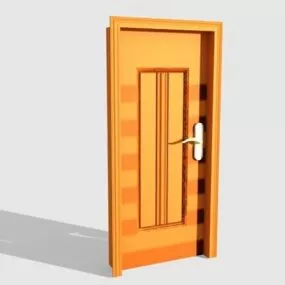 Home Interior Wooden Door 3d model
